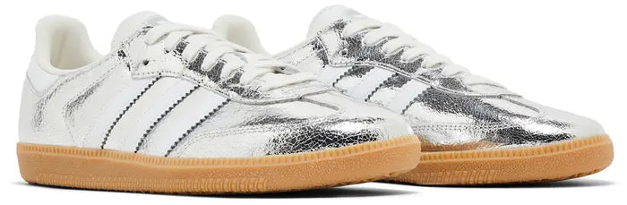 Adidas Samba OG "Silver Metallic Cracked Leather"