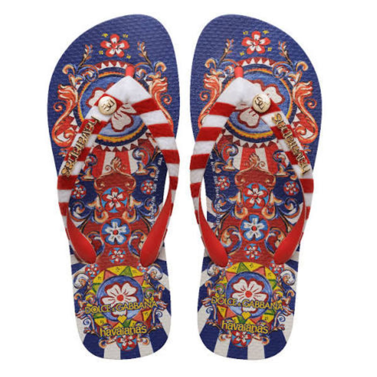 Chinelo Dolce&Gabbana x Havaianas "Carretto Siciliano"