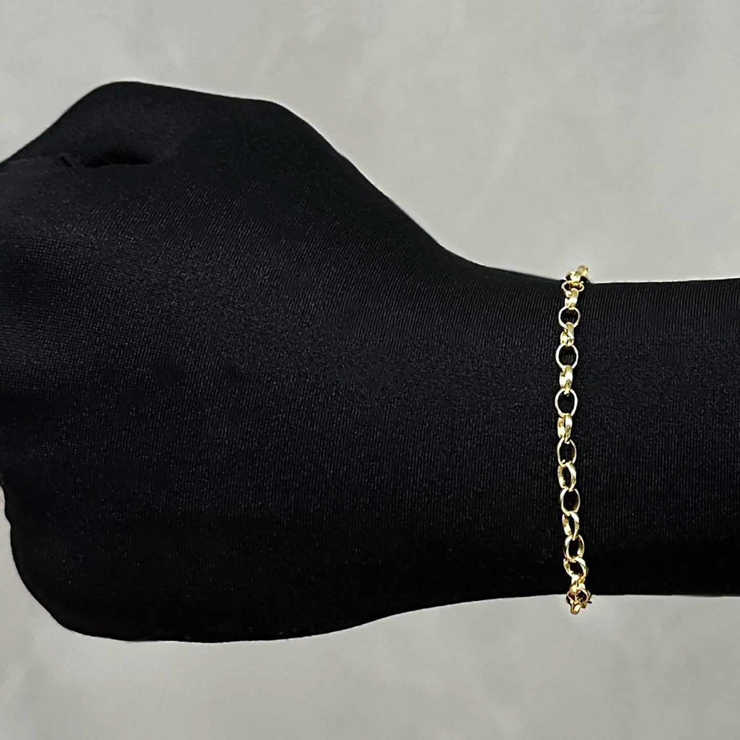 Pulseira Elo Português 5mm (Fecho Boia) (Banho Ouro 24k)