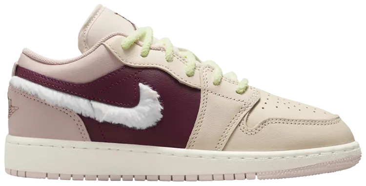 Jordan 1 Low SE “Fur Swoosh Pink Oxford”
