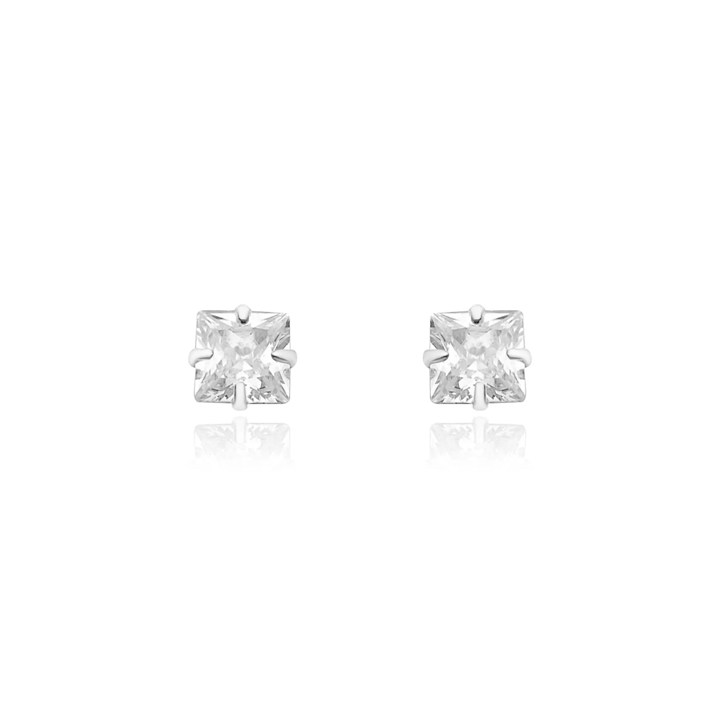 Brinco Pedra De Zircônia (4mmX4mm) (PRATA 925)