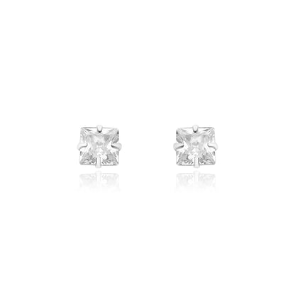 Brinco Pedra De Zircônia (4mmX4mm) (PRATA 925)