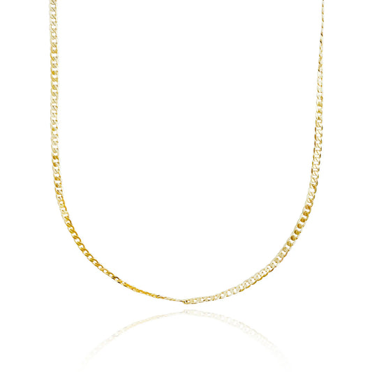 Corrente Grumet 2mm (Fecho Tradicional) (TAG 18k) (Banho Ouro 18k)