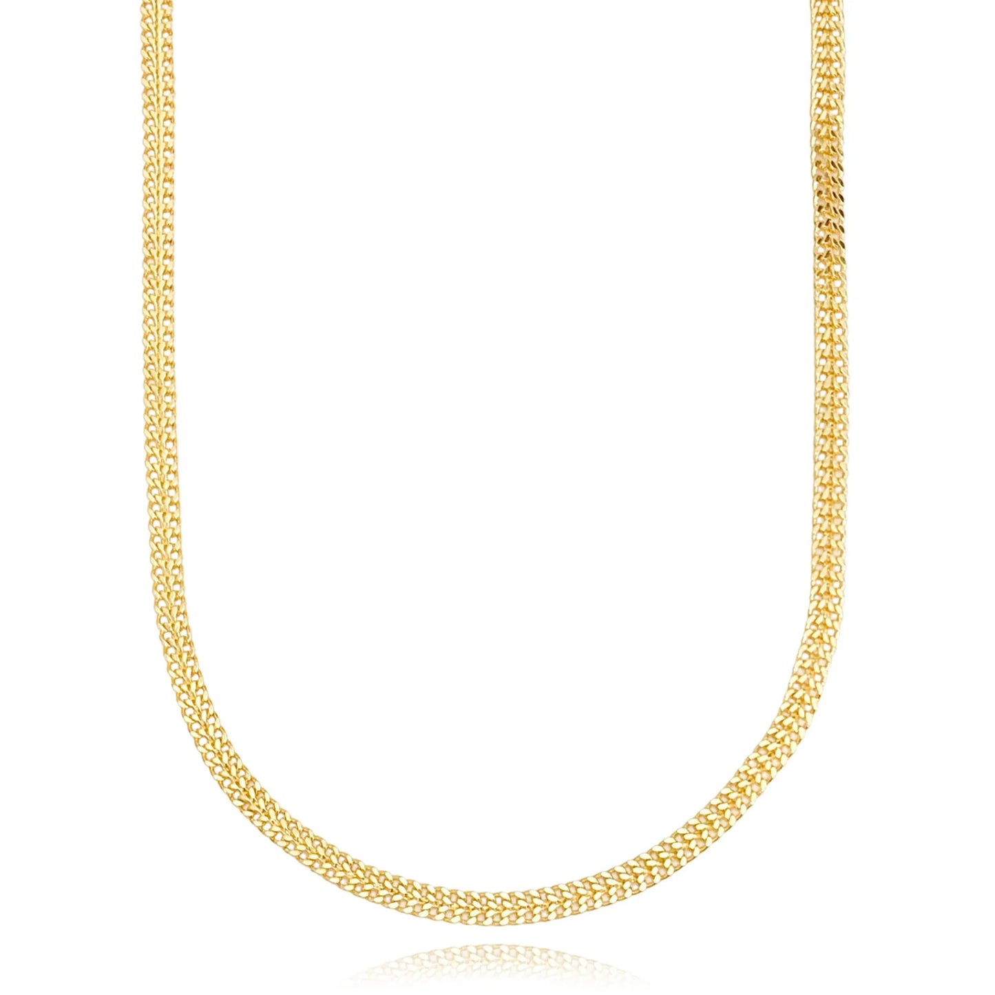 Corrente Grumet Soldada 3,3mm (Fecho Gaveta) (Banho Ouro 24k)