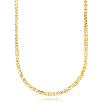 Corrente Grumet Soldada 3,3mm (Fecho Gaveta) (Banho Ouro 24k)
