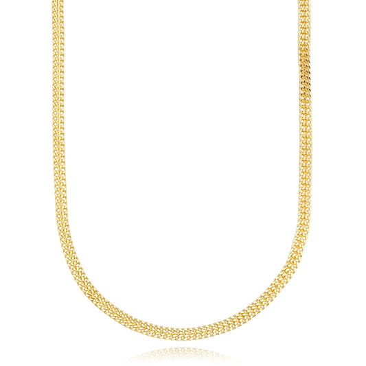 Corrente Grumet Soldada 3,3mm (Fecho Gaveta) (Banho Ouro 24k)