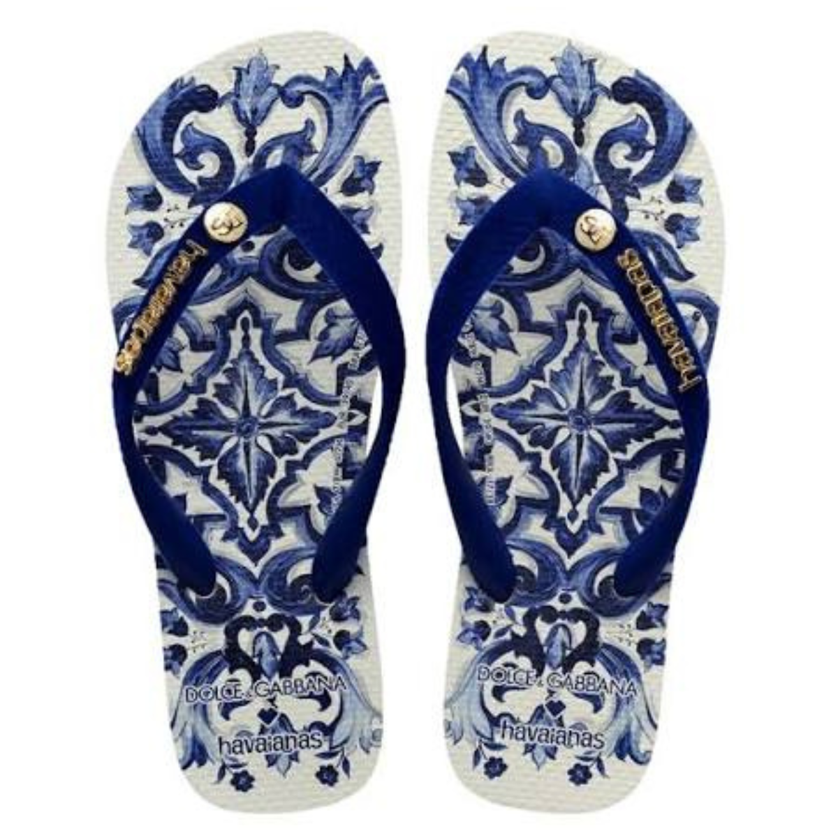 Chinelo Havaianas x Dolce & Gabbana  "Blu Mediterraneo"