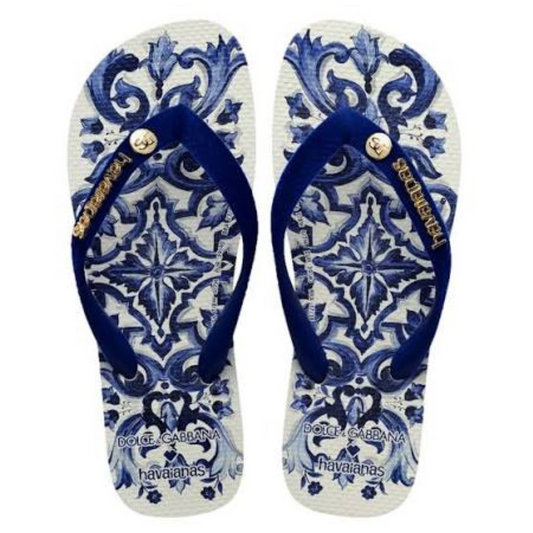 Chinelo Havaianas x Dolce & Gabbana  "Blu Mediterraneo"
