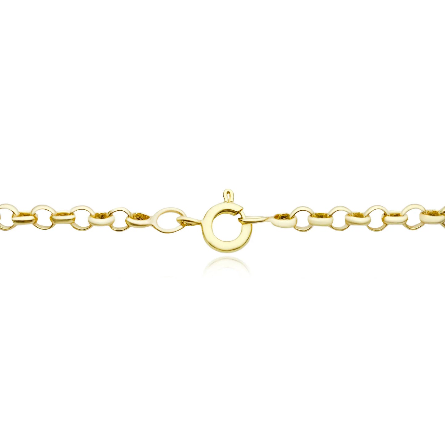 Corrente Elo Português 3mm (Fecho Tradicional) (Banho Ouro 24k)