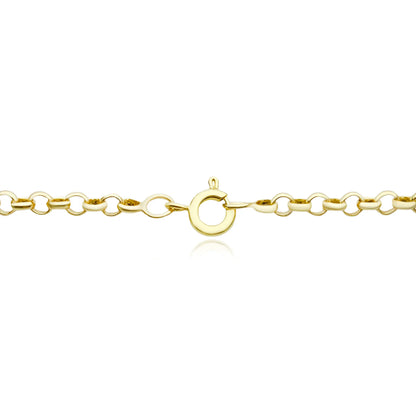 Corrente Elo Português 3mm (Fecho Tradicional) (Banho Ouro 24k)