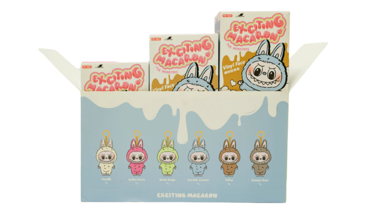 Pop Mart Labubu The Monsters Tasty Macarons Vinyl Face - Caixa Fechada (6 Blind Boxes)