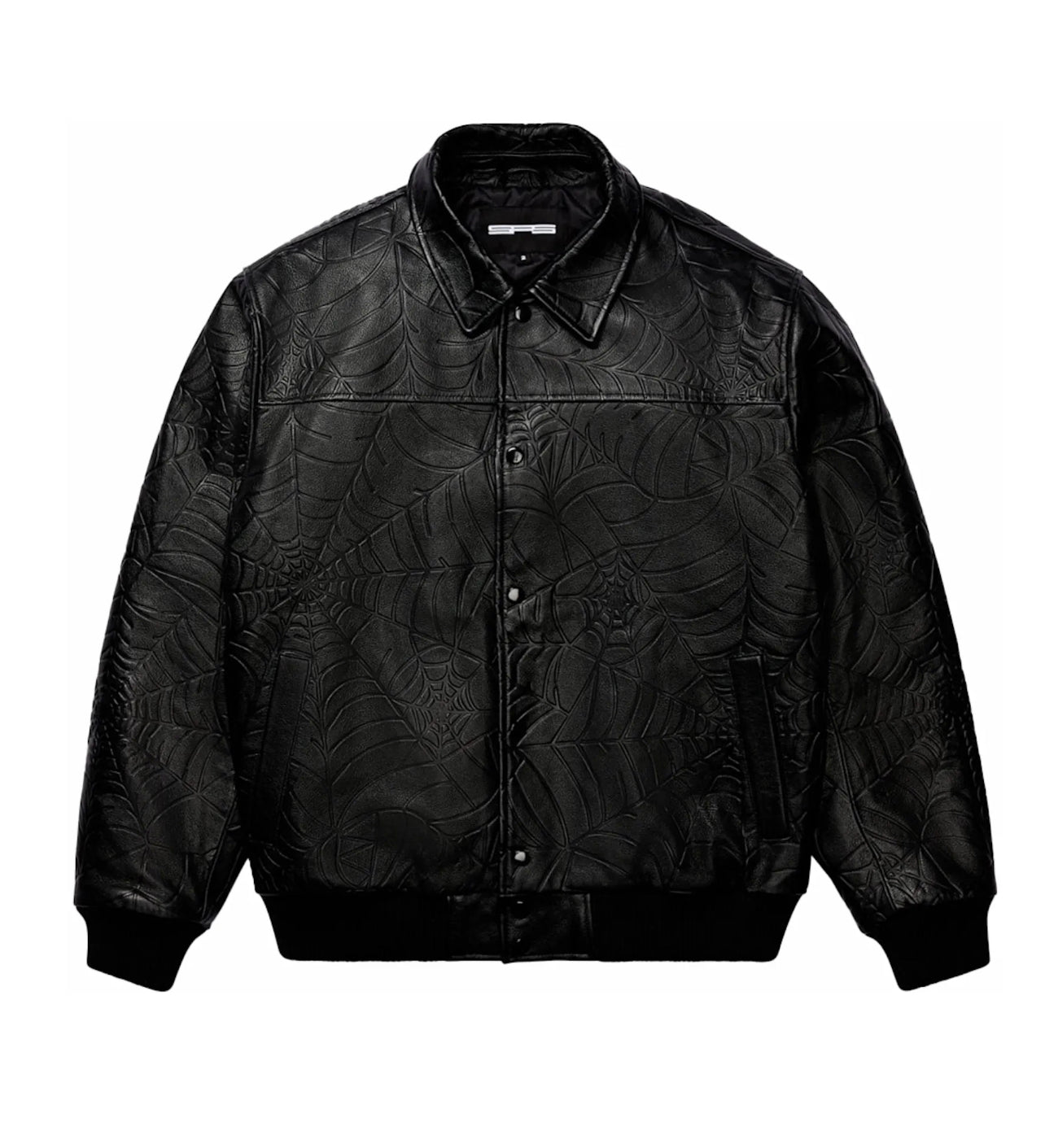 Jaqueta Sp5der “Debossed Web Leather”