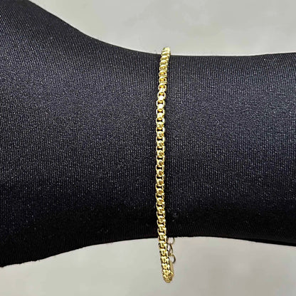 Pulseira Veneziana 2,8mm (Fecho Garra) (Banho Ouro 24k)