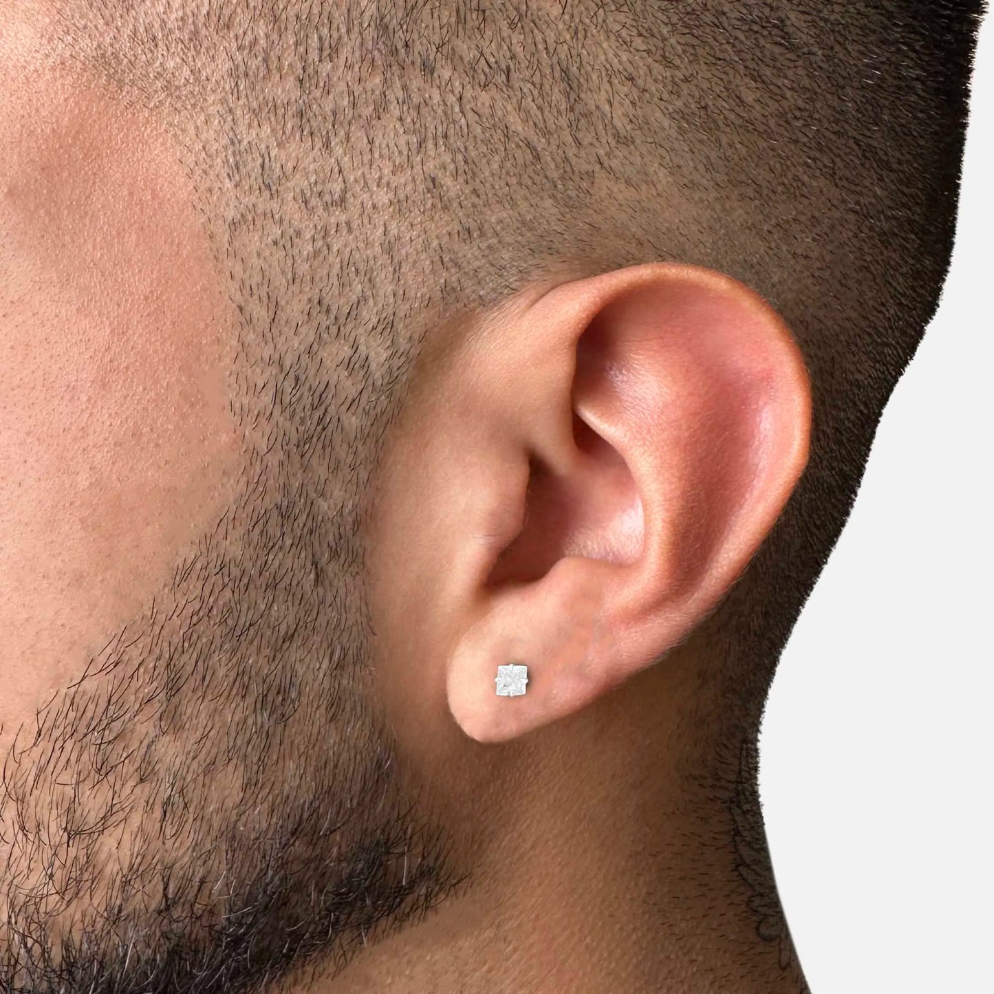 Brinco Pedra De Zircônia (4mmX4mm) (PRATA 925)