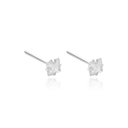 Brinco Pedra De Zircônia (4mmX4mm) (PRATA 925)