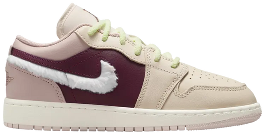 Jordan 1 Low SE “Fur Swoosh Pink Oxford”