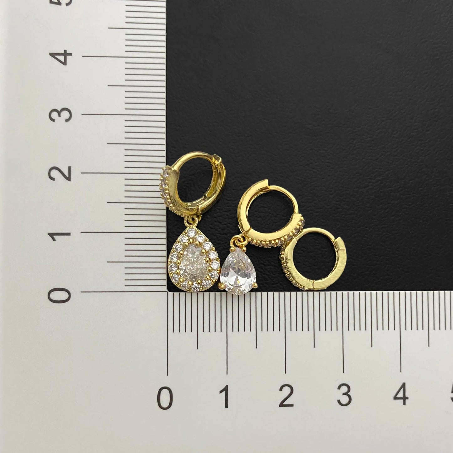 Trio de Brinco Boreal com Pedras de Zircônia (Banho Ouro 24K)