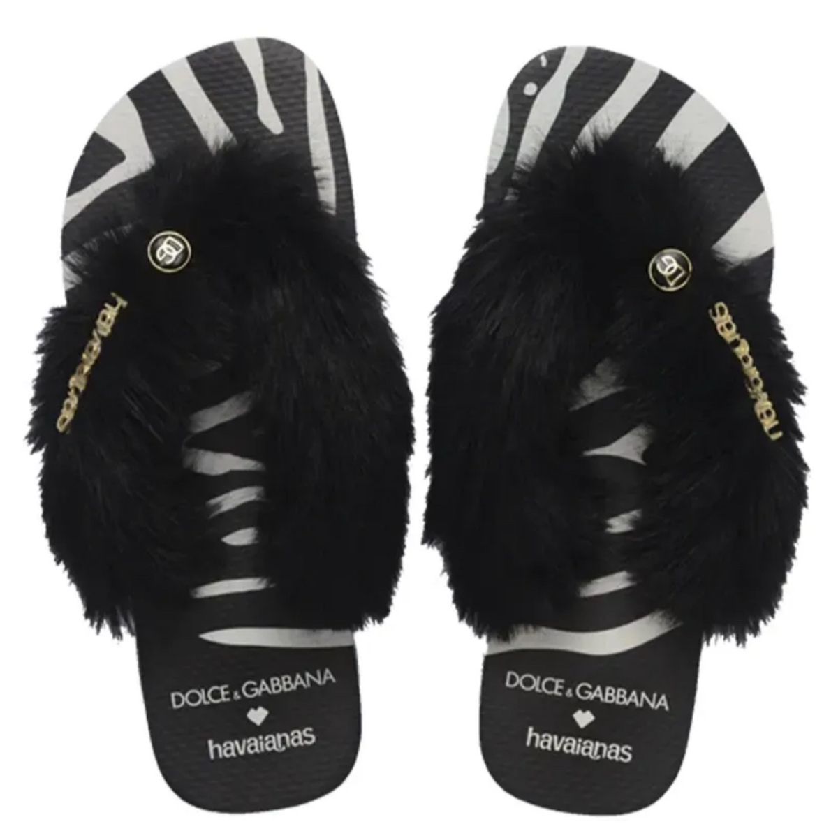Chinelo Dolce&Gabbana x Havaianas "Top Faux Fur"