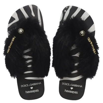 Chinelo Dolce&Gabbana x Havaianas "Top Faux Fur"