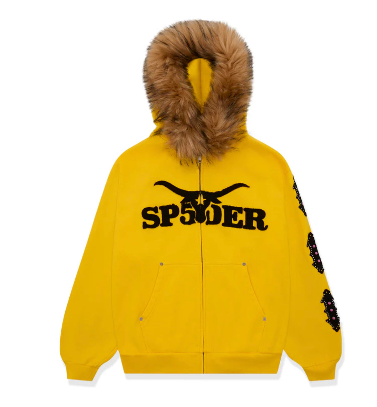 Jaqueta Sp5der “Fur Zip Up”