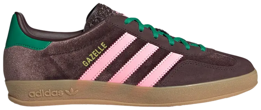Adidas Gazelle Indoor “Dark Brown Glow Pink Court Green”